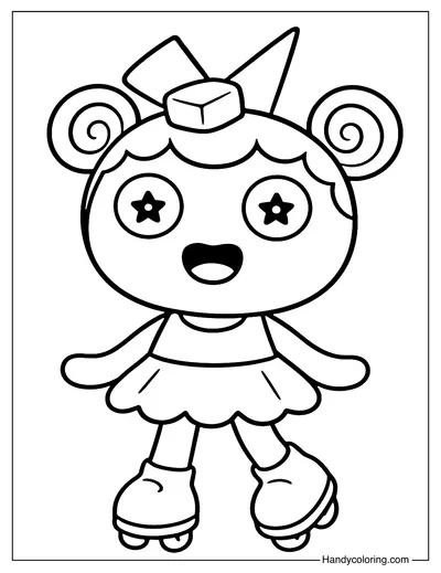 Flapjack Freddy Doll Coloring Page