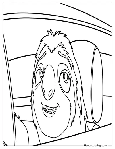 Flash the Sloth Coloring Page