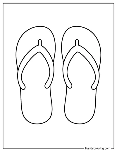 Flip Flops Pair Top View