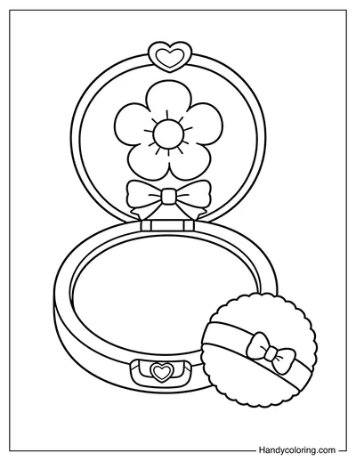 Flower Compact with Bow