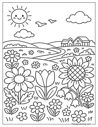 Flower Field Hello May