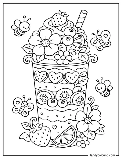Flower Garden Smoothie Tower
