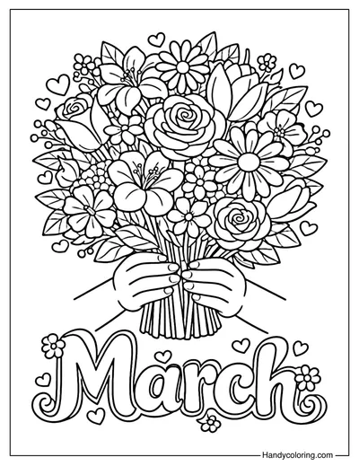 Flowers for Mom Coloring Page