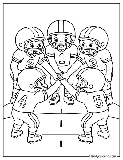 Football Team Huddle