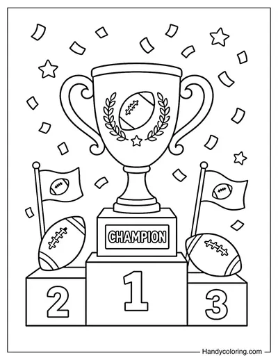 Football Trophy Celebration