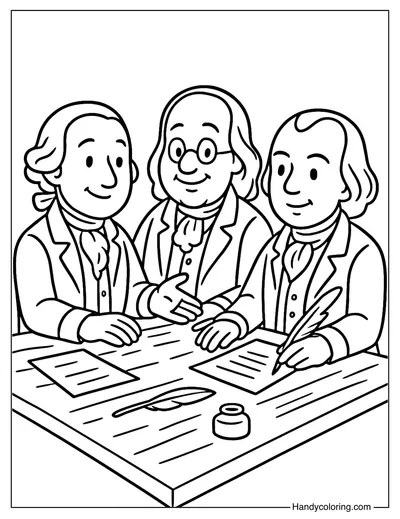 Founding Fathers Coloring Page