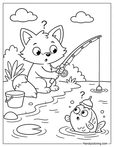 Fox Fishing with Sneaky Fish Hat Trick
