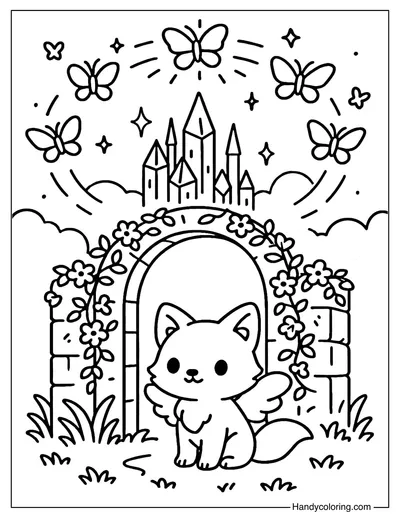 Fox Guardian Coloring Page