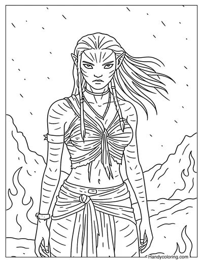 Free Avatar 3 Coloring PDF