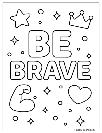 Free Be Brave Coloring Page