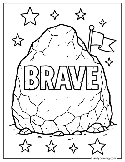Free Brave Coloring Page