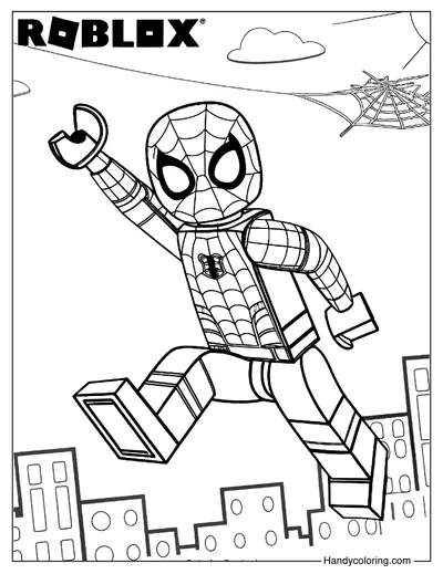 Free Coloring Page of Spiderman Lego