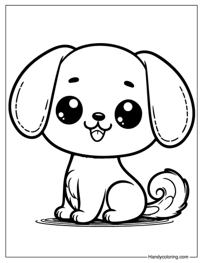 Free Coloring Page Puppy