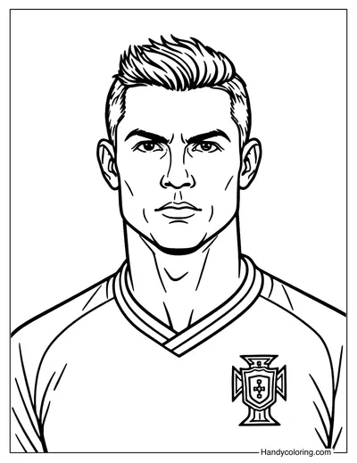 Free Cristiano Ronaldo Coloring Page