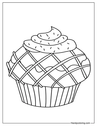Free Cupcake Coloring Sheet