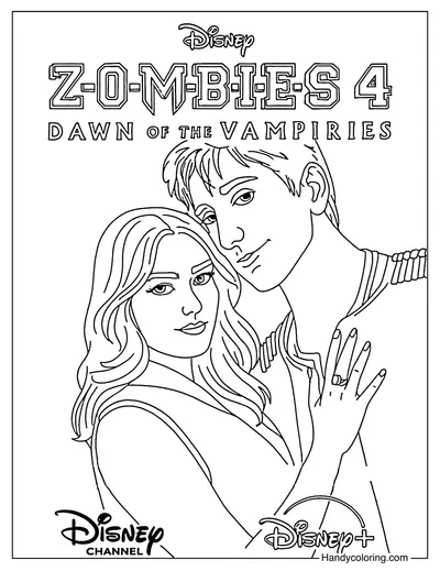 Free Disney Zombies 4 Coloring Page