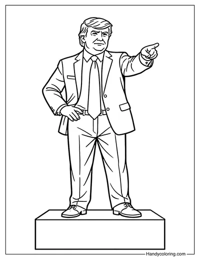 Free Donald Trump Coloring Page