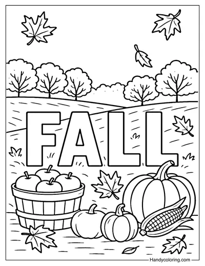 Free Fall Coloring Page