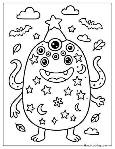 Free Monster Coloring Page