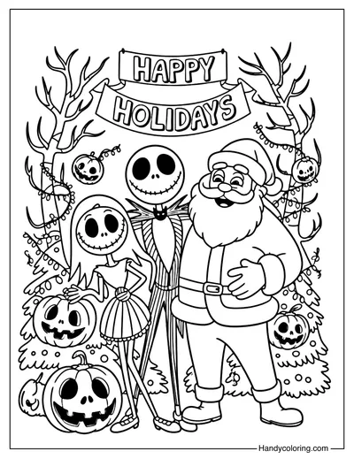 Free Nightmare Before Christmas Coloring Page