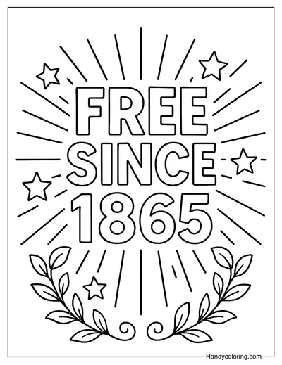 Free Since 1865 Lettering Coloring Page