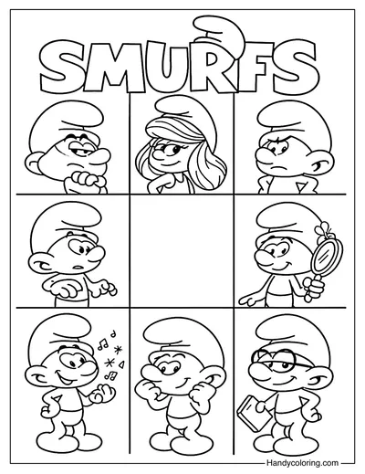 Free Smurfs Movie Coloring Page