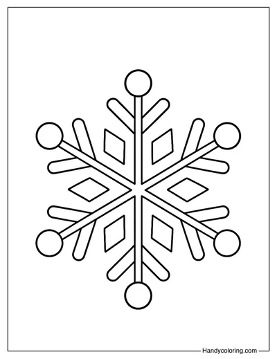 Free Snowflake Coloring Page