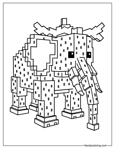 Free Strawberry Elephant Coloring Page