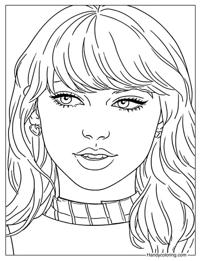 Free Taylor Swift Coloring Page