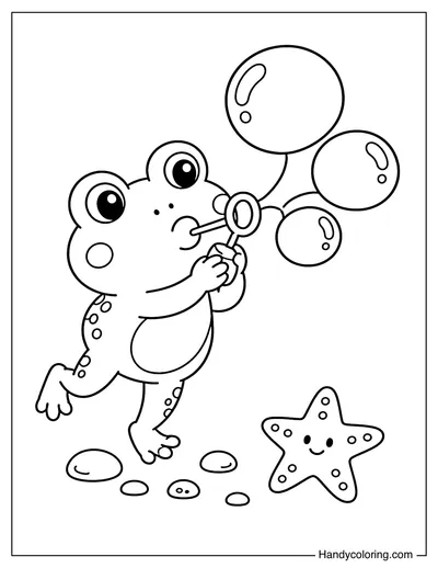 Frog Blowing Big Bubbles