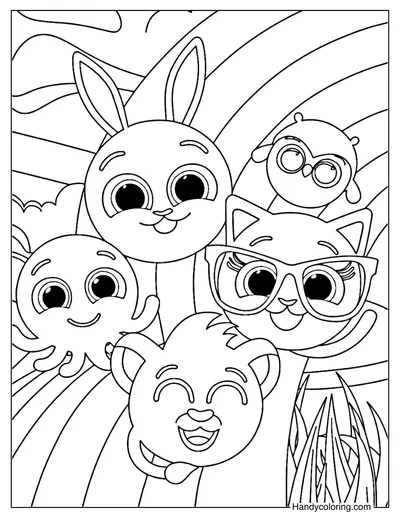 Funny Bolofofos Coloring Page