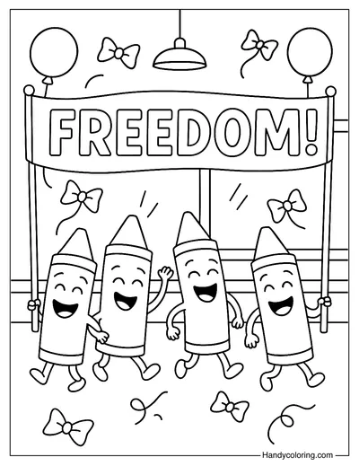 Funny Crayon Parade Page