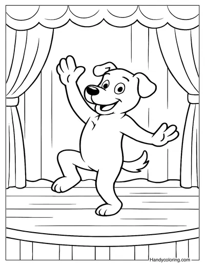 Funny Dog Coloring Page