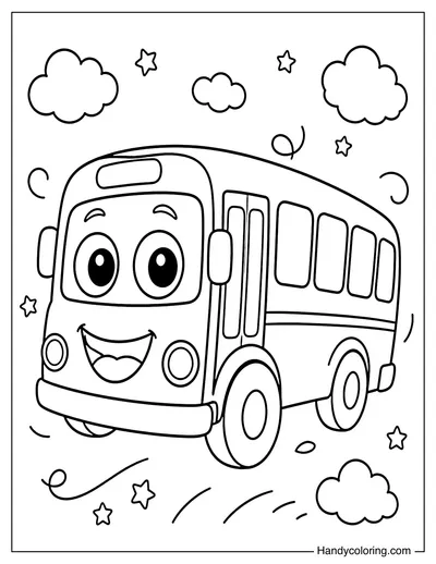 Funny Face School Bus