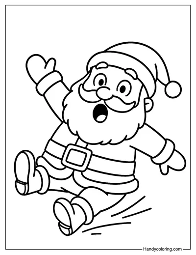 Funny Santa Coloring Page