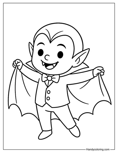 Funny Vampires Coloring Page