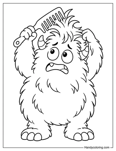 Furry Monster Combing Tangled Fur