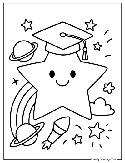 Future Star Graduate Coloring Page