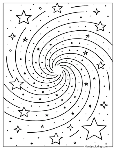 Galaxy and Stars Coloring Book