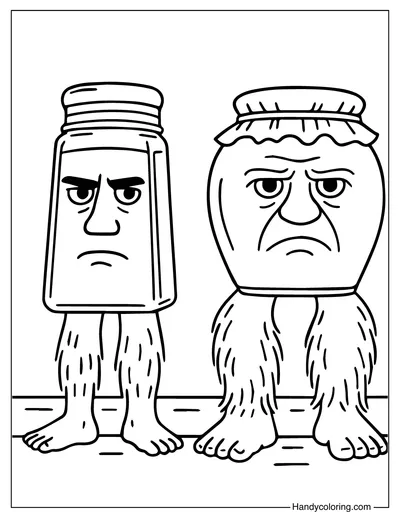 Garamaraman and Madudungdung Coloring Page