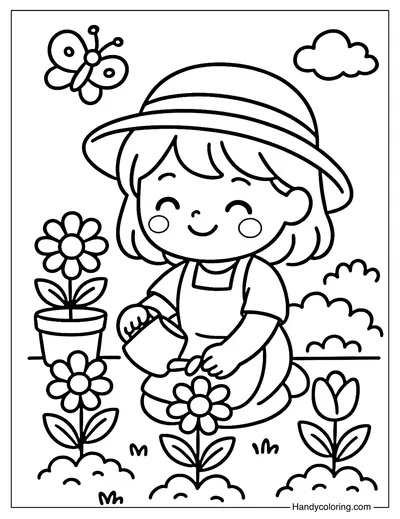 Garden of Gratitude Coloring Page