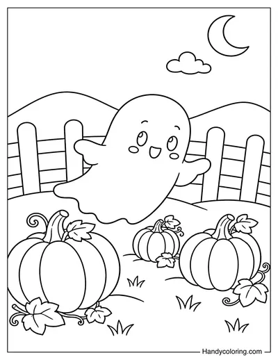Ghost in a Pumpkin Patch