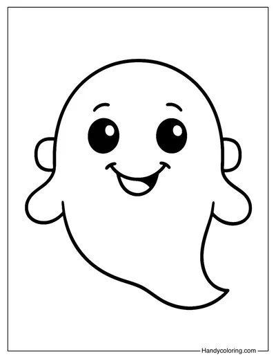 Ghost Mask Coloring Page