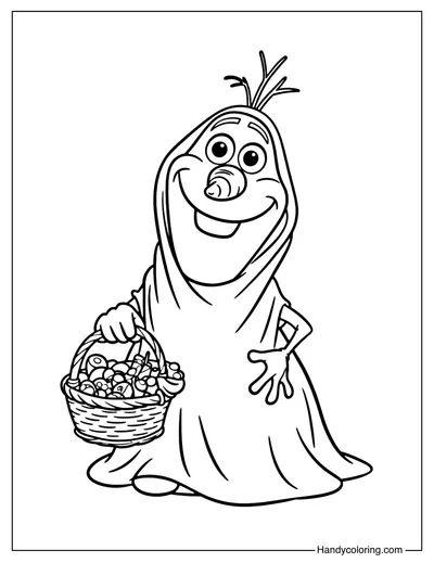 Ghost Olaf Coloring Page