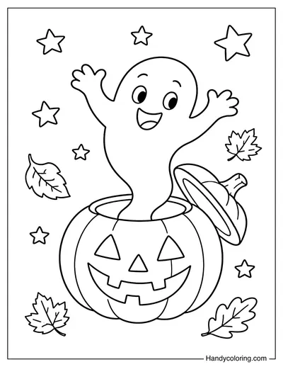 Ghost Popping Out of a Pumpkin