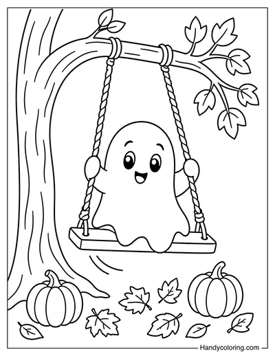 Ghost Swinging from a Tree