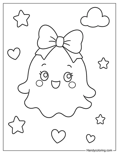 Ghost with Tiny Bow
