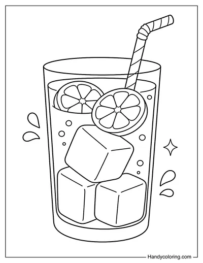 Giant Ice Cube Lemon Drink
