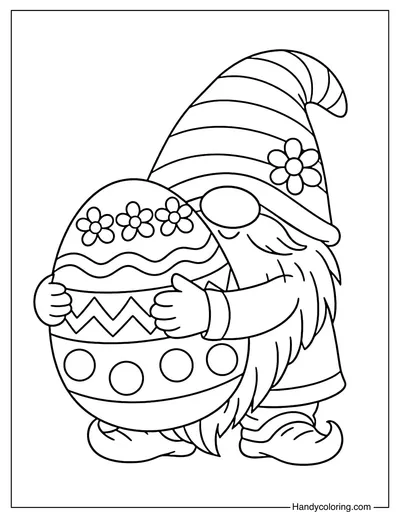 Gnome with Big Easter Egg