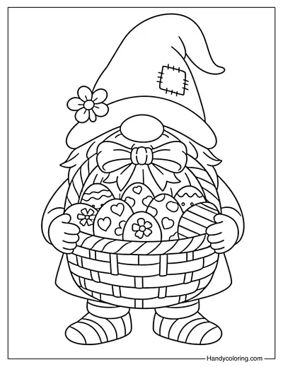 Gnome with Easter Egg Basket